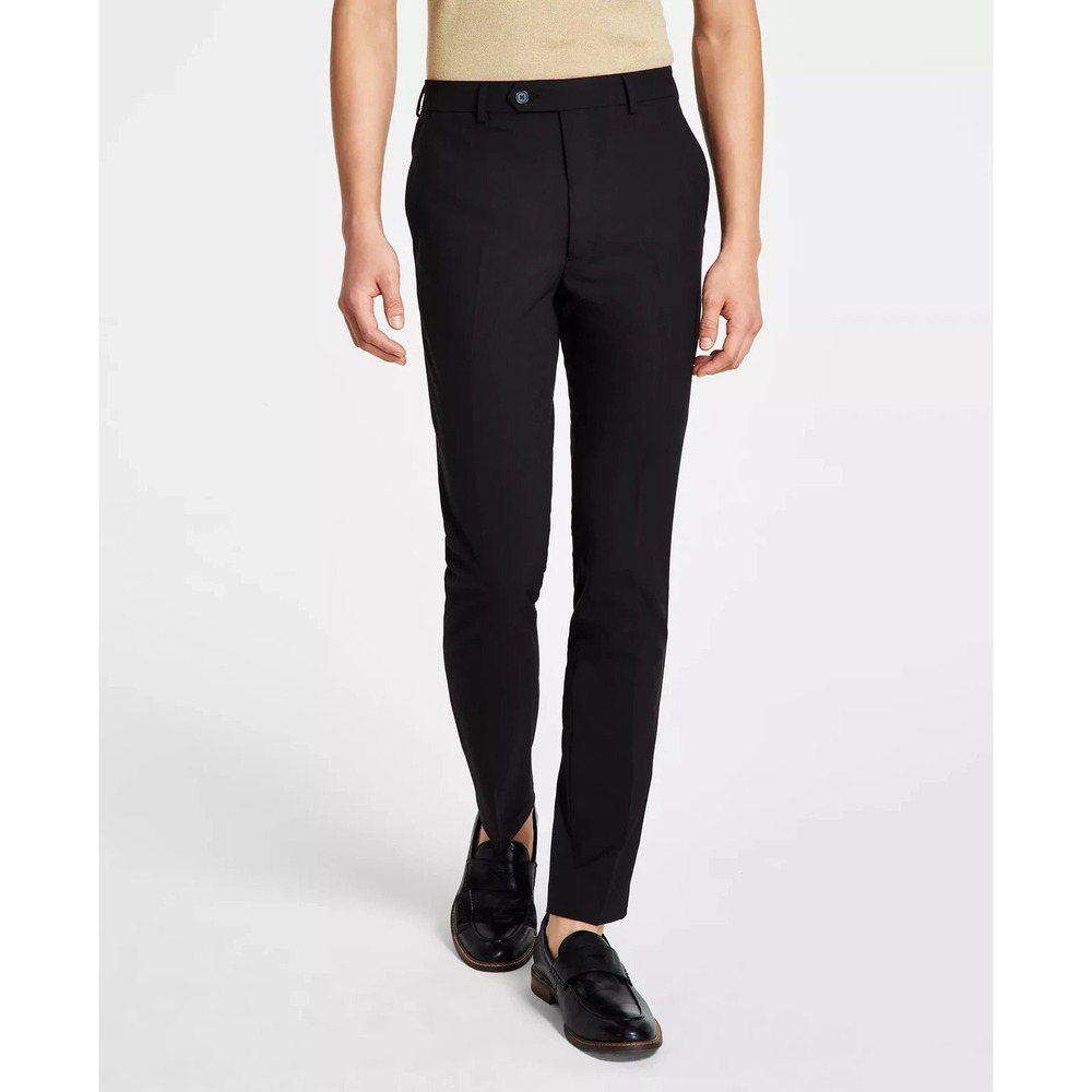 Calvin Klein Mens Dress Pants‎ Size 36W 32L Black Skinny Fit Infinite Stretch